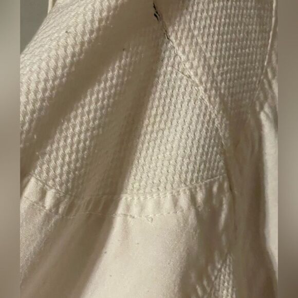 Vintage Retro 1980s Dawn lightweight white medium cotton blend canvas jacket - Picture 9 of 15